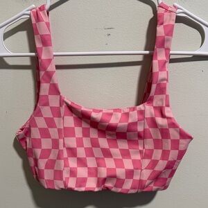 Wilo checkered sports bra
